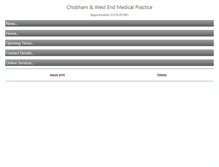 Tablet Screenshot of chobhamandwestend.co.uk